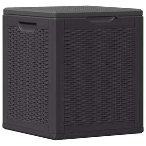 vidaXL Storage Box Black 100% Polypropylene with Rattan look Small