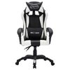 vidaXL Racing Chair White and Black