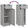 vidaXL Bathroom Furniture Set Gray Sonoma Engineered wood, glass Tall