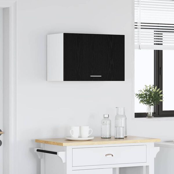 vidaXL Hanging Cabinet Lyon Black Oak 23.62 x 12.20 x 15.75 in