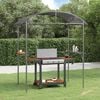 vidaXL Bbq Gazebo Anthracite Steel, PC board 86.6 x 45.3 x 90.6 in Hooks
