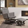 vidaXL Glider Chair With Stool Light grey