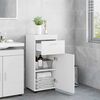 vidaXL Bathroom Cabinet Set TULUM White 14.57 x 12.40 x 32.28 in