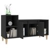 vidaXL TV Cabinet Black Engineered wood 39.4 in x 13.8 in x 21.7 in