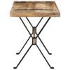 vidaXL Dining Table Rough Mango Wood 47.2 x 23.6 x 29.9 in Heavy Duty