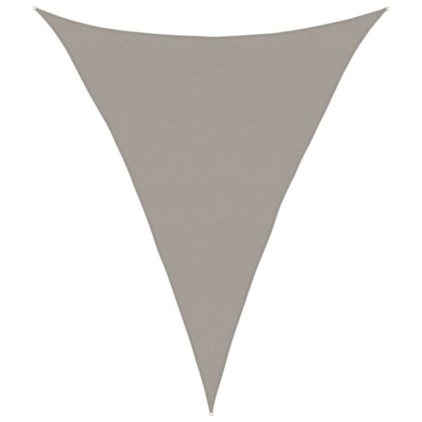 vidaXL Sunshade Sail 1.75 oz/ft&sup2; Triangular Light Grey 13.1x16.4x16.4' HDPE