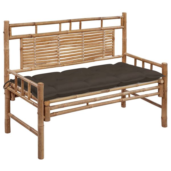 vidaXL Garden Bench Taupe Bamboo Large Durable Garden Bench