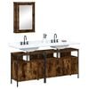 vidaXL Bathroom Furniture Set Smoked Oak