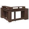 vidaXL Desk Brown Oak Engineered Wood Medium Storage Desk Modern