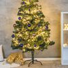 HI Artificial Christmas Tree Green PVC and Metal 70.9 in Collapsible