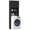 vidaXL Washing Machine Cabinet Black 25.2x9.4x74.8" Engineered Wood