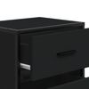 vidaXL Bedside Cabinet Black Engineered wood, Steel Medium