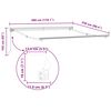 vidaXL Retractable Awning Black 118.11 x 98.43 in Polyester and Metal