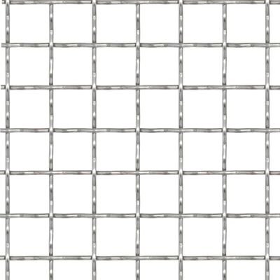 vidaXL Crimped Garden Wire Fence Stainless Steel 19.7"x19.7" 0.8"x0.8"x0.1"