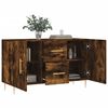 vidaXL Sideboard Smoked Oak Engineered Wood and Metal