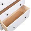 vidaXL Sideboard White and natural wood Solid pine wood Medium Storage