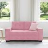 vidaXL Sofa Pink 62.99 x 30.31 x 32.28 in Fabric