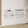 vidaXL Wall Shoe Cabinet 2 pcs White 31.5"x7.1"x23.6" Engineered Wood