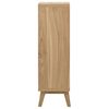 vidaXL Chest of Drawers Natural Teak Solid Teak Wood, Brass Medium