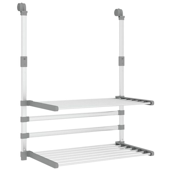 vidaXL Drying Rack for Balcony 21.3"x9.8"x16.5" Aluminum