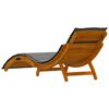 vidaXL Sun lounger 2 pcs Gray 184 x 55 x 64cm Solid Acacia wood