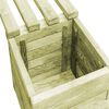 vidaXL Planter Bench Green Green treated pinewood Medium Planters