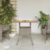 vidaXL Garden Table Grey PE rattan, powder-coated steel, solid acacia wood