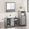 vidaXL Bathroom Furniture Set Grey Sonoma Engineered wood, metal, glass