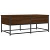 vidaXL Coffee Table Brown Oak Engineered Wood, Metal 39.4 x 20.1 x 15.7 in