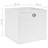 vidaXL Storage Box Set of 10 White Non-woven fabric 11 x 11 x 11 in