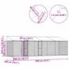 vidaXL Dog Cage with Roof Silver 314.96 x 78.74 x 101.57 in