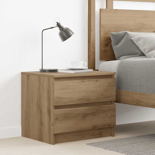 vidaXL Bedside Cabinet Artisan oak Engineered wood Medium