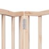 vidaXL Dog Gate with Door Foldable 6 Panels 118.1 " Poplar Wood