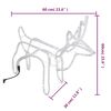 vidaXL Christmas Reindeer Figure Warm White Steel, Polyvinylchloride