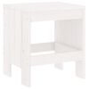 vidaXL Garden Stool Set of 2 White Solid pine wood 15.7x14.2x17.7 in