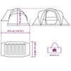 vidaXL Family Tent Dome 6-Person Green Waterproof