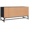 vidaXL TV Cabinet Black Engineered wood, glass, steel Medium Doors