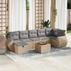 vidaXL Garden Sofa Set Beige, Light Gray