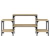 vidaXL TV Cabinet Sonoma oak Engineered wood, Steel Medium TV Cabinet