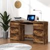 vidaXL Writing Desk Smoked Oak Engineered Wood 55.1 x 19.7 x 30.3 in