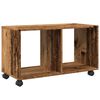 vidaXL Rolling cabinet Old wood Engineered wood Medium Rollable