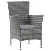 vidaXL Dining Set Grey and dark grey