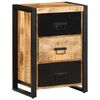 vidaXL Drawer Cabinet Brown, Black Solid rough mango wood, iron Medium
