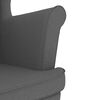 vidaXL Armchair Dark Grey Polyester Fabric Single Footrest Armchair