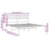 vidaXL Metal Bed Frame Black Steel 53 x 74.8 in Metal Bed Frame