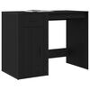 vidaXL Desk with Drawer Black Oak 100 x 49 x 74 cm Engineered Wood
