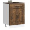 vidaXL Kitchen Base Cabinet Smoked Oak Engineered Wood Medium