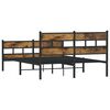 vidaXL Bed Frame Black Iron 55 x 78.7 in Bed Frame Rectangular