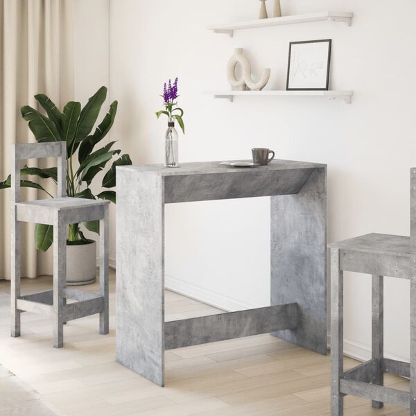 vidaXL Bar Table Concrete grey Engineered wood Tall Durable Bar Table