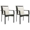 vidaXL Garden Chair Black PE Rattan Standard Size Durable Garden Chair